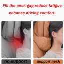 1P Car Neck Pillow for headrests,Support Drive Seats Head Cushion Pillows,Skin-Friendly Suede Fabric,Plant-Based Polyester,11.8x6inch Drive Vehicle Cushion Seats(Black Color)