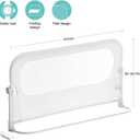 NUTIKAS Baby Bed Rail Guard for Toddlers -47" Toddler Bed Rails for Twin, Full, Queen, King Bunk Size Bed Swing Down Bedrail Extral Tall Child Safety Side Railing Guards for Kids