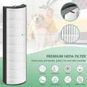 2-in-1 HEPA Replacement Filter Compatible with Pure Enrichment PureZone Elite 4-in-1 Air Purifier (PEAIRTWR), Carbon Activated Pre-filter + HEPA Air Filter, 2 Pack