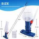 Upgraded Swimming Pool Spa Jet Vacuum Cleaner with Brush & 56" Pole,for Above Ground/Inflatable Pool,Hot Tub,Pond, Spa, Lake and Fountain