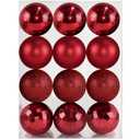 2.36" Christmas Balls Christmas Tree Ornaments Shatterproof Plastic Holiday Ornament Festival Hanging Ball Holiday Decorations Set of 23pcs