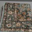 Washable Oriental Hallway Runner Rug - 3x10 Rugs for Living Room Soft Carpet for Bedroom Kitchen Waterproof Floral Distressed Indoor Stain Resistant Non-Shedding Floor Carpets (Green, 3X10)