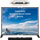 FUDESY 10x8 ft Backdrop Banner, Heavy Duty Adjustable Background Stand Kit with Carrying Bag, Step and Repeat Photography Frame for Trade Show Display Photo Booth Parties