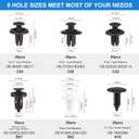 120PCS Car Clips & Plastic Rivets - 6 Popular Sizes, Fits Bumpers, Fenders & Most Car Models, Ideal for Body Fixing & Replacement