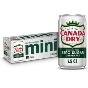Canada Dry Diet Ginger Ale 10/pack 7.5 fl oz, total 75 fl oz (EXP 11/04/26)