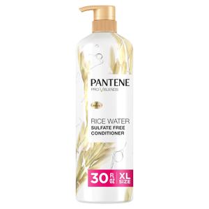 Pantene Conditioner, with Rice Water, Protects Natural Hair Growth, Volumizing, for Women, Nutrient Infused with Vitamin B5, Pro-V Blends, 30.0 oz (30 Fl Oz (Pack of 1))