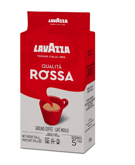 LAVAZZA Qualita Rossa Brick Coffee, 8.8 OZ, Set of 2, Best Before 30/09/2025  LAVAZZA Qualita Rossa Brick Coffee, 8.8 OZ, Set of 2, Best Before 30/09/2025