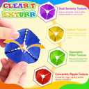 Fidget Sensory Toys for Kids - 6Pack Quiet Textures Sensory Flip Cube for ADHD, Anxiety & Stress Relief, Non-Toxic Durable Desk Fidgets for Classroom, Home & Travel, for Toddlers & Teens