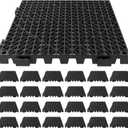 Tioncy 24 Pcs Bar Countertop Supplies Interlocking Mats 12 x 12 Inch Rubber Black Shelf Liners Bar Drying Coffee Non Slip Spills Mats for Bartending Home Cocktail Bars Restaurants