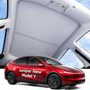for Tesla Model Y Juniper Accessories Sunshade Roof, Interior Gray | For Model Y Juniper 2025~2026, Never Sag, Nano Ice-Crystal Coatings, Heat Insulation Glass Roof Sun Shade