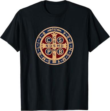 Medal of Saint Benedict Benedict Blessing Catholic T-Shirt, Small
