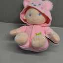June Garden 12" Sweet Dolly Frida - Stuffed Ultra Soft Baby Bear Doll for Birth and Up - Removable Pink Outfit
