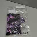 Vogseek 11-12 Years Girls Gymnastics Leotards with Hair Scrunchie Sparkle Dance Unitards Purple Butterfly's Glitter Active Biketards with Shorts for Kid Cute Tumbling Dance Outfit, Black, 160