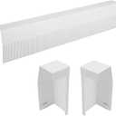 3ft Steel Easy Slip-On Baseboard Heater Cover with End Caps for Bathroom & Hydronic System for Replacing Old Cover, White