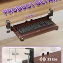 Ergonomic Mouse & Keyboard Tray Under Desk, Pull Out with Adjustable C-clamp, 20 (25.9 Including Clamps) x 11.8 Inch Slide Out Computer Keyboard Drawer Mouse Tray for Typing, Walnut, Small