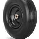 GICOOL 13" Wheelbarrow Tire, 4.00-6 Flat-free Solid Tire and Wheel, with 5/8" or 3/4" Bearings, 1.75" Centered Hub for Wheelbarrow/Wagon/Trolley/Garden Scooter Cart