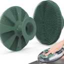 Silicone Sponge, BEAUTAIL Non-Scratch Scrub Sponges for Washing Dishes, Kitchen Fruit Vegetable Cleaning Brush, Long Lasting and Reusable Dishwashing Scrubber, Suction Up for Hang, 1 Pack, Olive Green