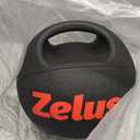 ZELUS Medicine Ball with Dual Grip| 10lbs Exercise Ball |Weight Ball with Handles| Textured Grip Exercise Ball |Strength Training| Core Workouts, 10-Pound