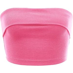 SOLY HUX Women's Tube Tops Strapless Going Out Crop Tops Sleeveless Bandeau Summer Outfits, Size S