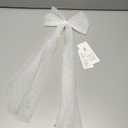 Bridal Veil Bachelorette Party Veil White Bow Wedding Veil Elegant Tulle Layer Hair Clip for Women and Girls