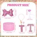 2 x 5Pcs Stanley Cup Accessories Set,Letter Charm for Stanley Cups,Including Diamond Straw,Bow straw,Sparkly Silicone Boot for Stanley Cup 30oz&40oz(T)