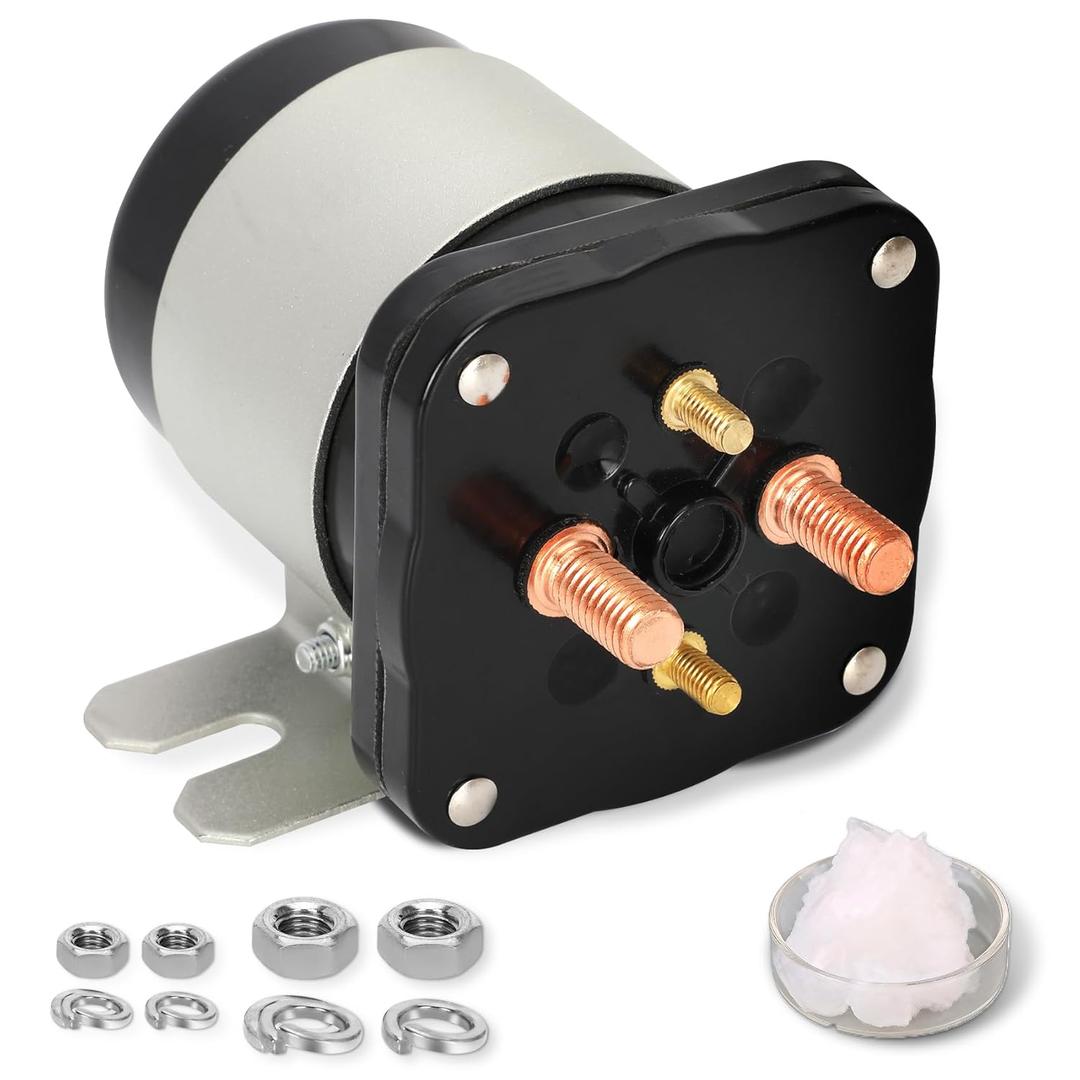 Compatible with White Rodgers 586-114111/586-905 OEM Replacement Starter Solenoid, 24 Volt DC 200 Amp Continuous Duty, 4 Terminal, Heavy Duty Solenoid Relay Switch