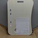 Adjustable Laptop Bed Table, Portable Laptop Tray with Storage Drawer/Cup Holder/USB Charge Port/USB Fan/USB Lamp for Working,Reading,Writing,Watching, White