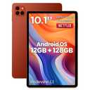 Callsky-Tab Tablet: 10 Inch Tablet, Android Tablets, 12GB RAM 128GB ROM, Octa-core Processor, IPS HD Display, Widevine L1, WiFi 6 & Bluetooth 5.4, Dual Cameras, Dual Speakers, 6000mAh Battery（Orange）