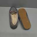 Vonair Women's Moccasin Slippers Micro Suede Warm Faux Fur Pile Lined Lace-Up Cozy Bow Indoor & Outdoor Moccasins Slip On Loafers Shoes for Women (9, Grey)