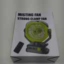 Portable Rechargeable Misting Fan with 12oz Mist, Battery Life Display, Remote, Timer, Light, 5 Speeds, 9-Inch, 20000mAh 120H Battery Powered Clip Fan for Stroller, Travel, Outdoor, Poweroutage