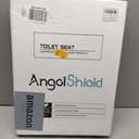 Angol Shiold Elongated Toilet Seat Molded Wood Toilet Seat with Quietly Close and Quick Release Hinges, Easy to Install also Easy to Clean (Elongated, Blue Marble) (Elongated-18.5)