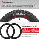 AR-PRO (2-Pack) 2.75/3.00-19" Heavy Duty Dirt Bike Inner Tubes with TR4 Valve Stem for 70/100-19, 80/100-19 19" Dirt Pit Tires, Compatible with Surron, Talaria, Segway, UltraBee and More
