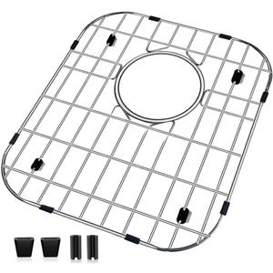 Sink Bottom Grid Sink Protector for Kitchen Sink Stainless Steel Farmhouse Metal Sink Rack (1 Pack, 12-5/8"L x 14-9/16"W)