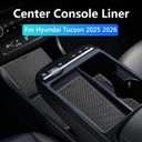 for Hyundai Tucson 2025 2026 Accessories Door Slot Mats Cup Holder Insert Coaster Center Console Liner Glove Box Cover for Hyundai Tucson Limited/Hybrid Interior Trim Non-Slip Pad 15PCS Set, Gray Trim