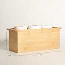 Bamboo Toilet Paper Holder & Bathroom Organizer by Alder Row, Freestanding Toilet Tissue Holder, Modern & Minimalistic Bathroom Storage Solution, 
Item Dimensions L x W	16"L x 6.4"W
Item Weight	2.4 pounds