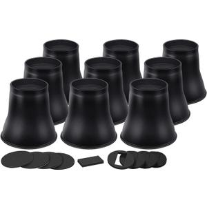 Bed Risers 6 Inch Heavy Duty, Round Furniture Risers for Bed Desk Table Sofa CouchBed Lifts Risers, Support up to 6000 Lbs(9 Pack Black)