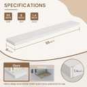 Dreamland 55 Inches Wall Mounted Wood Floating Shelves, White, 2 Pack
