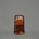 Meifigno for iPhone 17 Pro Wallet Case (Holds 3-4 Cards & Cash), Built-in Mirror & Kickstand, [Surround Raised Lens Protection] for iPhone 17 Pro Case with Card Holder for Women (6.3 inch), Orange