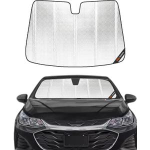 Pigenius Windshield Sun Shade for Chevrolet Cruze 2016-2019. Reflective Aluminum Film Front Window Sunshade - BLAZBLOCK
