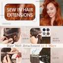 26 Inch Long Weft Hair Extensions Real Human Hair Double Weft Copper Red Sew in Extensions Remy Hairs for Women Hand Tied Real Hair Bundles Silky Straight Full Ginger Sewing Hairs Extension 120G