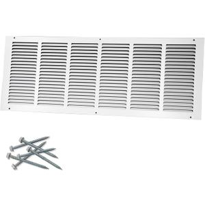 30"W x 10"H [Duct Opening Size] Steel Return Air Grille, Air Return Vent Cover for Ceiling and Sidewall - HVAC Air Vent Covers - [Outer Dimensions: 31.75"W x 11.75"H]