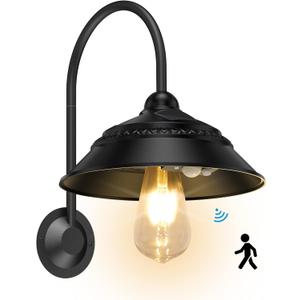 Solar Barn Light Outdoor With 3 Lighting Modes & Motion Sensor Wall Sconces, Rustic Chicken Coop Lights, Waterproof Wall Mount Light for Barn/Shed/Farmhouse/Porch