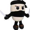 Italian Brainrot Plush, 9.8inch Cappuccino Assassino,Cute Stuffed Figure Doll for Kids and Adults Inspired Plush Toy