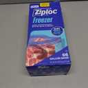 Ziploc Gallon Freezer Bags, Food Storage, Stand-Up Bottom, 66 Count