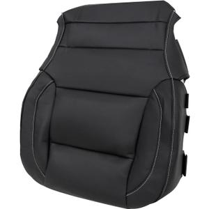 FZJDSD Black Driver or Passenger Side Bottom Microfiber Leather Replacement Seat Cover Compatible with Chevy Silverado Tahoe Suburban GMC Yukon Sierra 2014 2015 2016 2017 2018 2019