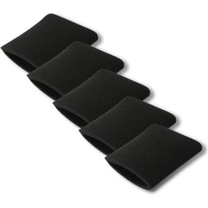 SpaceTent 5 Pack VFF21 Foam Filters for Most Vacmaster 2.5 to 5 Gallon Wet/Dry Vacs, Armor All 2.5 Gallon Vacs AA255, AA256, VOM205P 0901 and 4 Gallon Vac VO408S 0901. Replacement Foam Sleeve.
