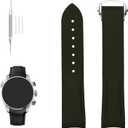 XIW Compatible for Omega Rolex Tudor SEIKO 20mm 22mm Seamaster Speedmaster Diver 150M 300M 600M Aqua-Terra AT150 Rubber Watch Band Replacement for men Silicone Wirstband Strap women Bracelet (Black Silver Buckle)