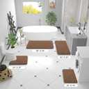OLANLY Bathroom Rugs 34x21, Extra Soft Absorbent Chenille Bath Rugs, Rubber Backing Quick Dry, Machine Washable Bath Mats for Bathroom Floor, Tub and Shower, Home Decor Accessories, Mocha