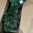 National Tree Company Pre-Lit 'Feel Real' Artificial Full Downswept Christmas Tree, Green, Douglas Fir, Dual Color LED Lights, 7.5 feet