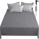 Grounding Sheet, Calking Size Grounding Flat Sheet with 5% Silver Fiber Grounded Bed Sheet Earth Product for Improved Sleep & Stress Relief (Calking - 72"*84" Gray)